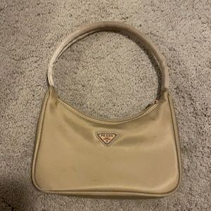 Small tan handbag